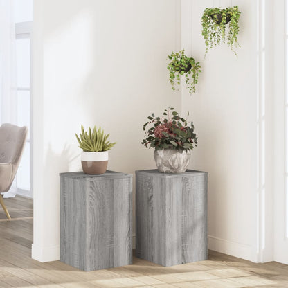 Plant Stands 2 pcs Grey Sonoma 30x30x50 cm Engineered wood