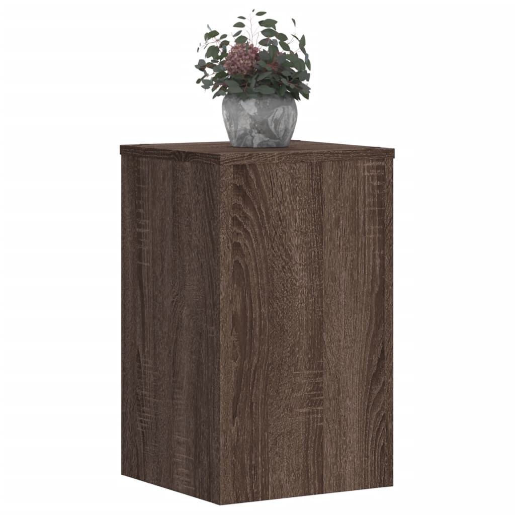 Plant Stands 2 pcs Brown Oak 30x30x50 cm Engineered wood