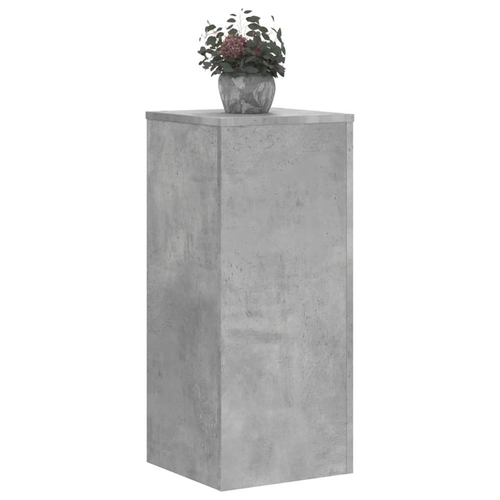 Plant Stands 2 pcs Concrete Grey 30x30x70 cm Engineered wood