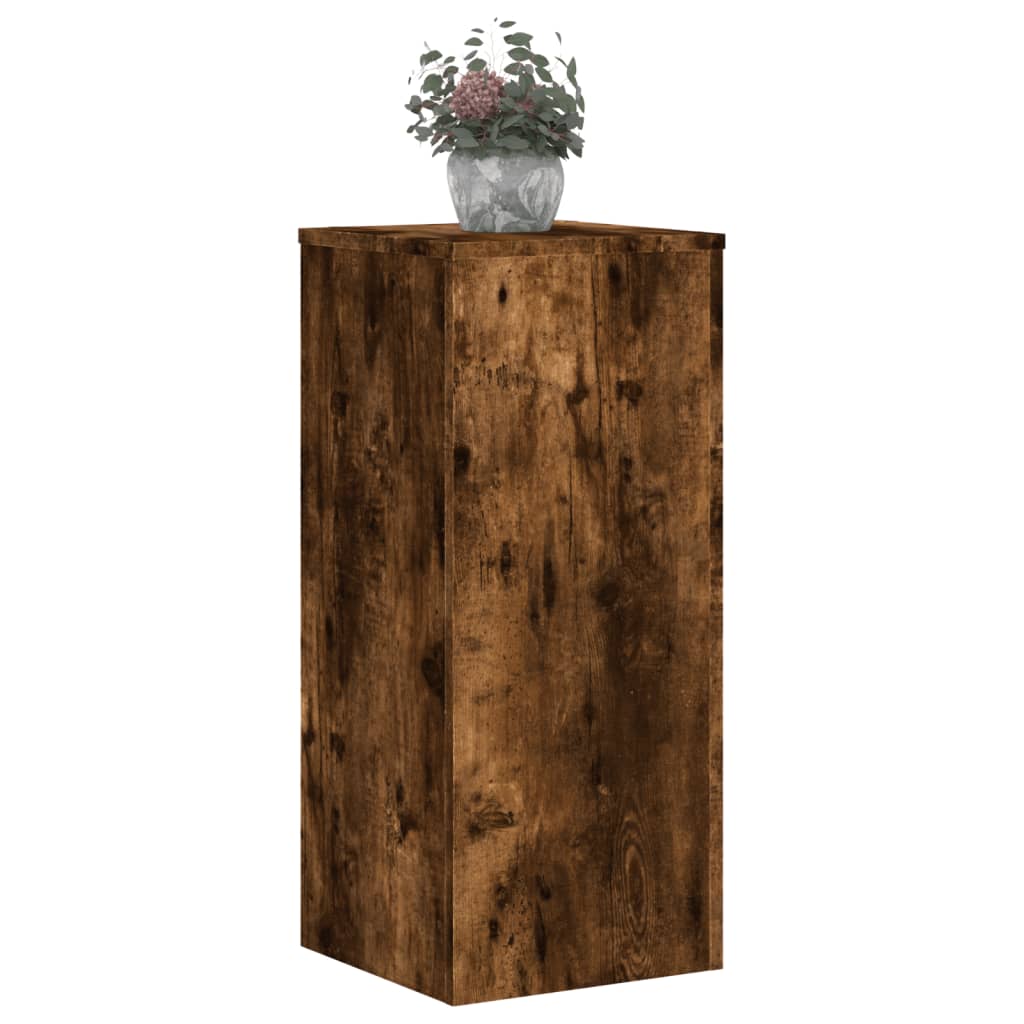 Plant Stands 2 pcs Smoked Oak 30x30x70 cm Engineered wood