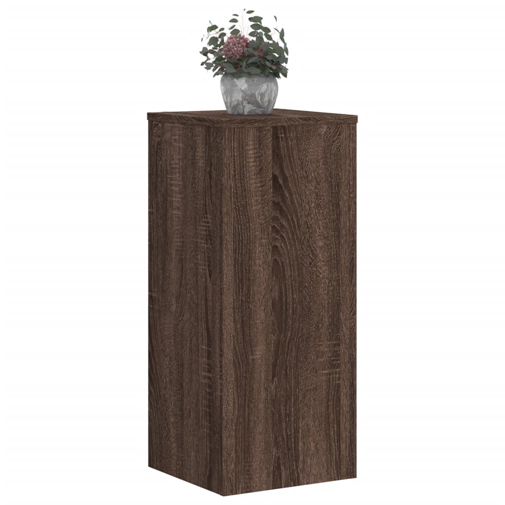 Plant Stands 2 pcs Brown Oak 30x30x70 cm Engineered wood