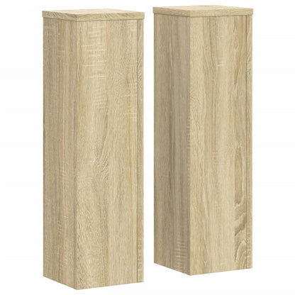 Plant Stand 2pcs Sonoma Oak 17x17x60 cm Engineered Wood