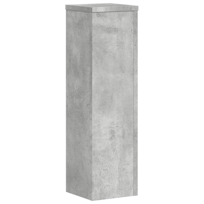 Plant Stand 2pcs Concrete Grey 17x17x60 cm Engineered Wood