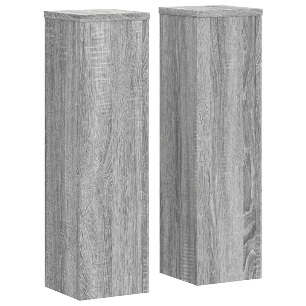 Plant Stand 2pcs Grey Sonoma 17x17x60 cm Engineered Wood