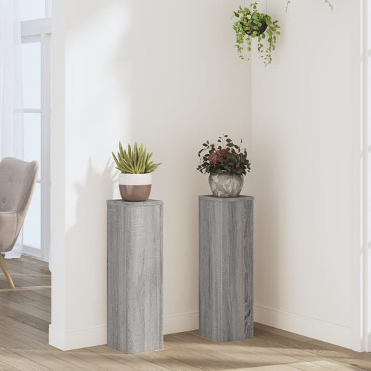 Plant Stand 2pcs Grey Sonoma 17x17x60 cm Engineered Wood