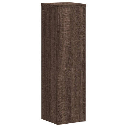 Plant Stand 2pcs Brown Oak 17x17x60 cm Engineered Wood