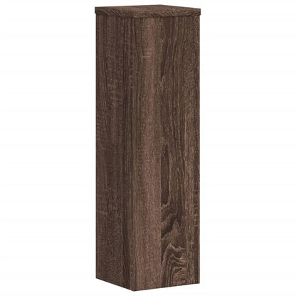 Plant Stand 2pcs Brown Oak 17x17x60 cm Engineered Wood