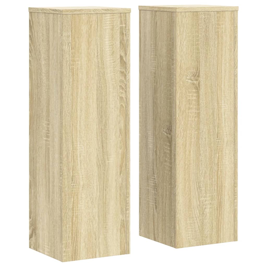 Plant Stand 2pcs Sonoma Oak 25x25x80 cm Engineered Wood