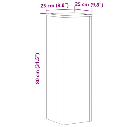 Plant Stand 2pcs Sonoma Oak 25x25x80 cm Engineered Wood