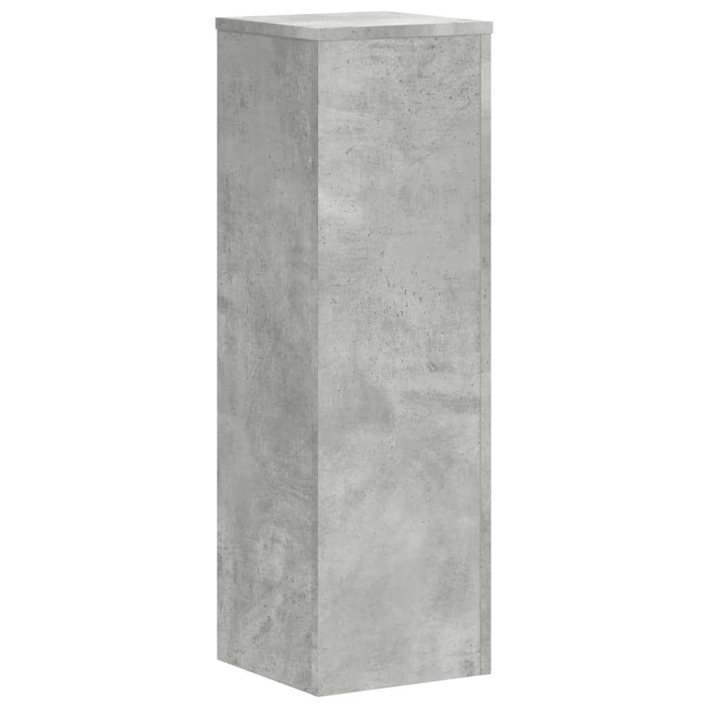 Plant Stand 2pcs Concrete Grey 25x25x80 cm Engineered Wood