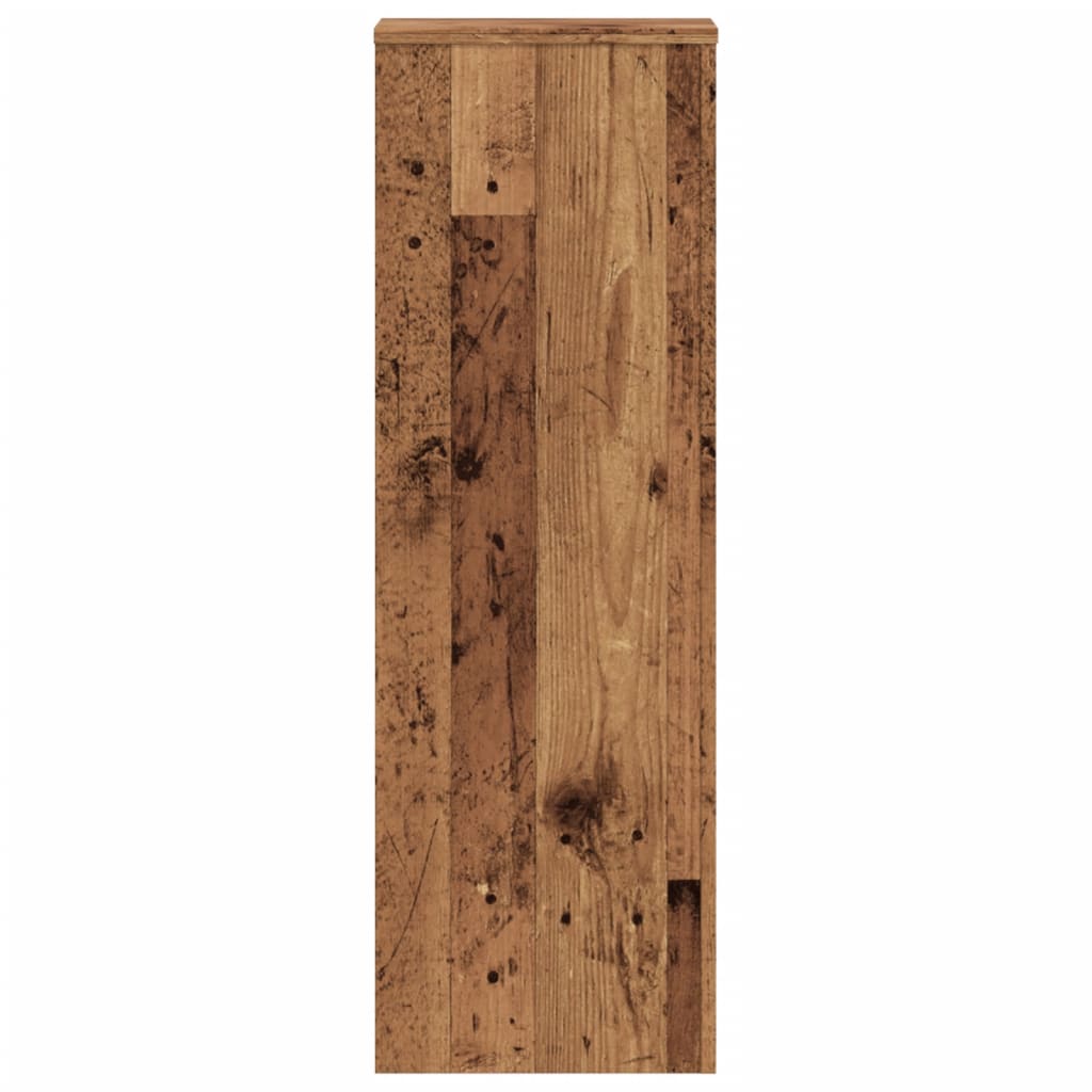 Plant Stand Old Wood 33x33x100 cm Engineered Wood