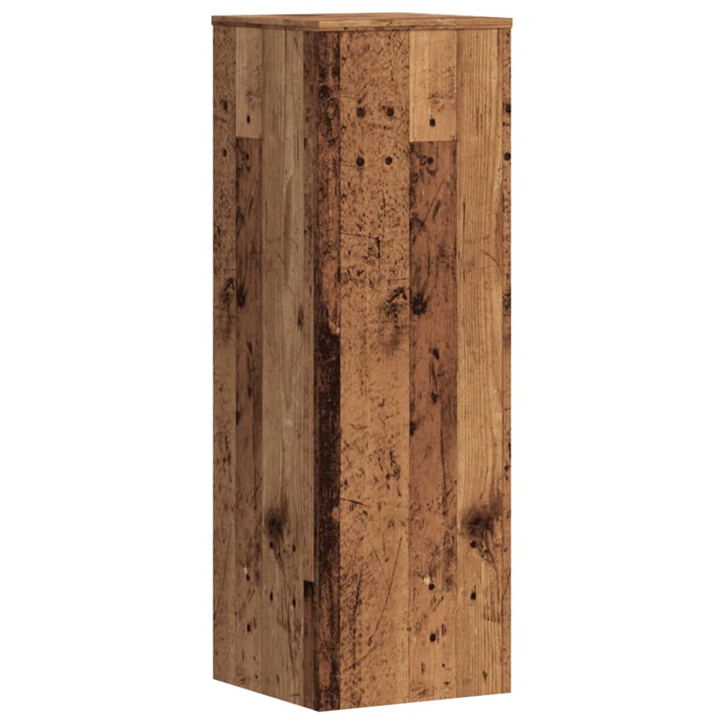 Plant Stand Old Wood 33x33x100 cm Engineered Wood