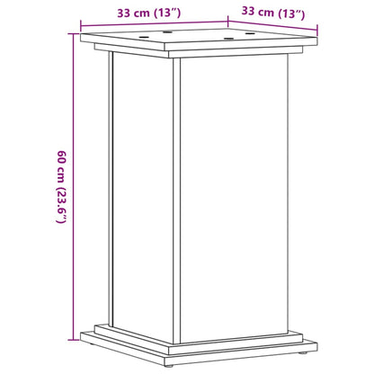 Plant Stand Black 33x33x60 cm Engineered Wood