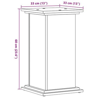 Plant Stand Sonoma Oak 33x33x60 cm Engineered Wood