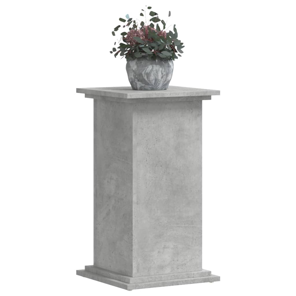 Plant Stand Concrete Grey 33x33x60 cm Engineered Wood