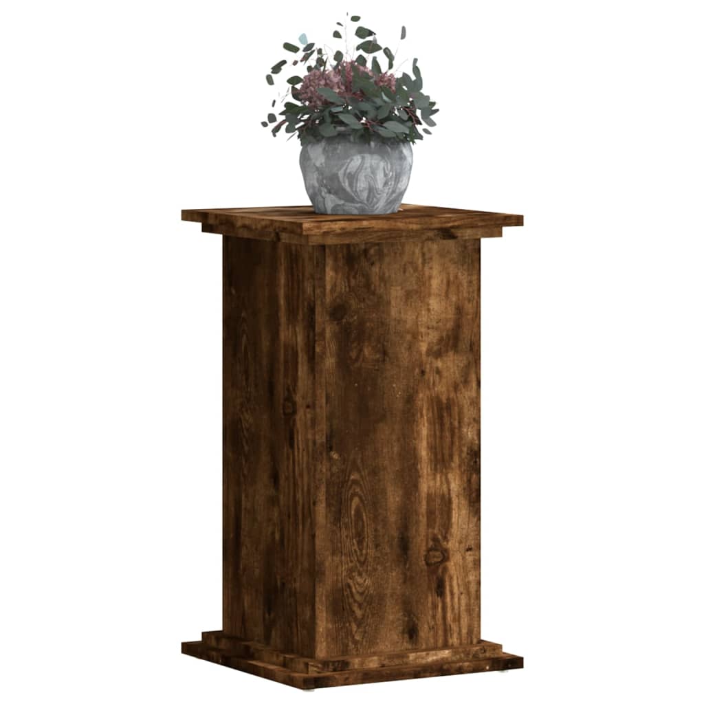 Plant Stand Smoked Oak 33x33x60 cm Engineered Wood