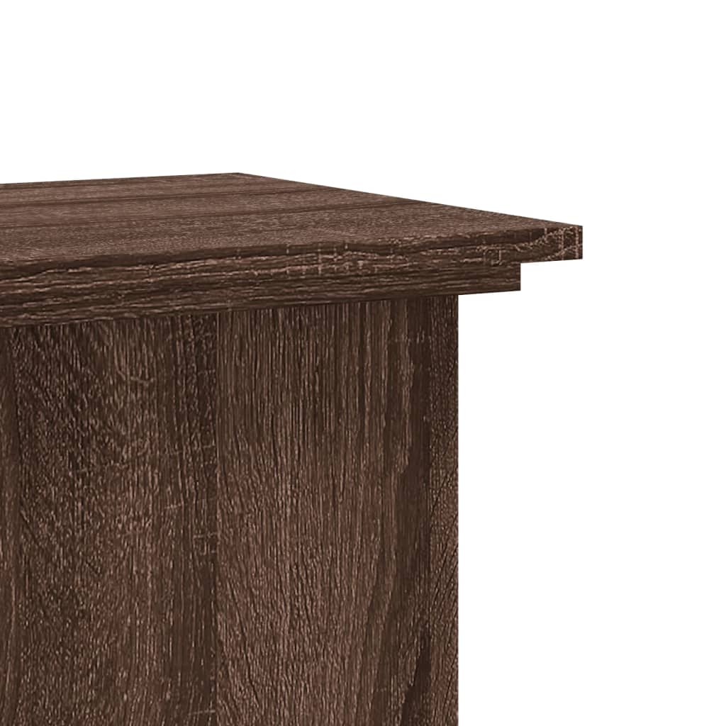 Plant Stand Brown Oak 33x33x60 cm Engineered Wood