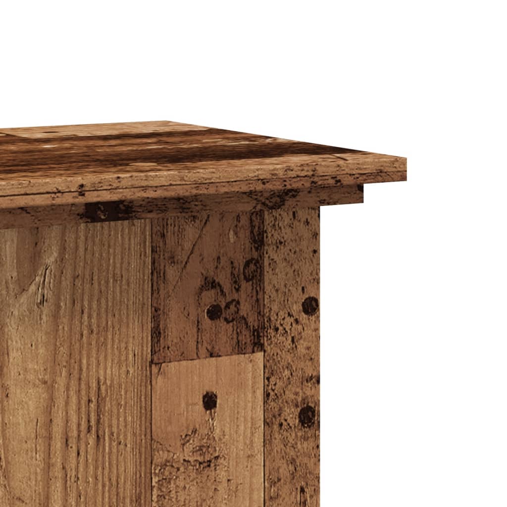 Plant Stand Old Wood 33x33x60 cm Engineered Wood