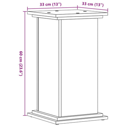 Plant Stand Artisian Oak 33x33x60 cm Engineered Wood