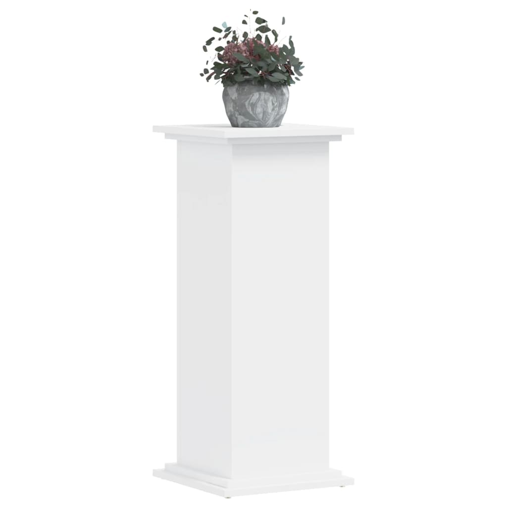 Plant Stand White 33x33x80 cm Engineered Wood