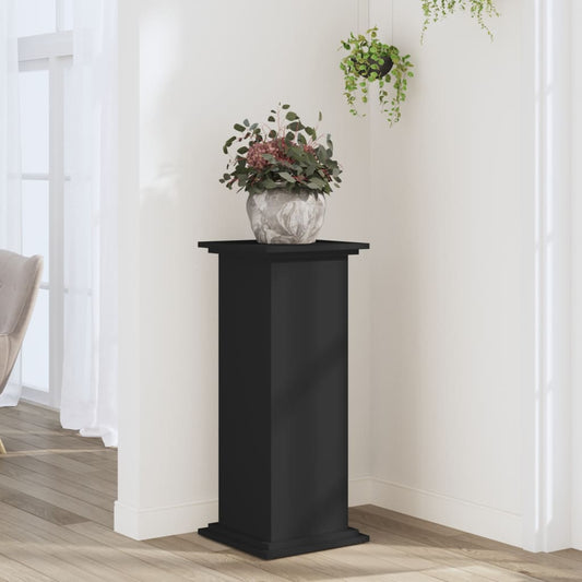 Plant Stand Black 33x33x80 cm Engineered Wood