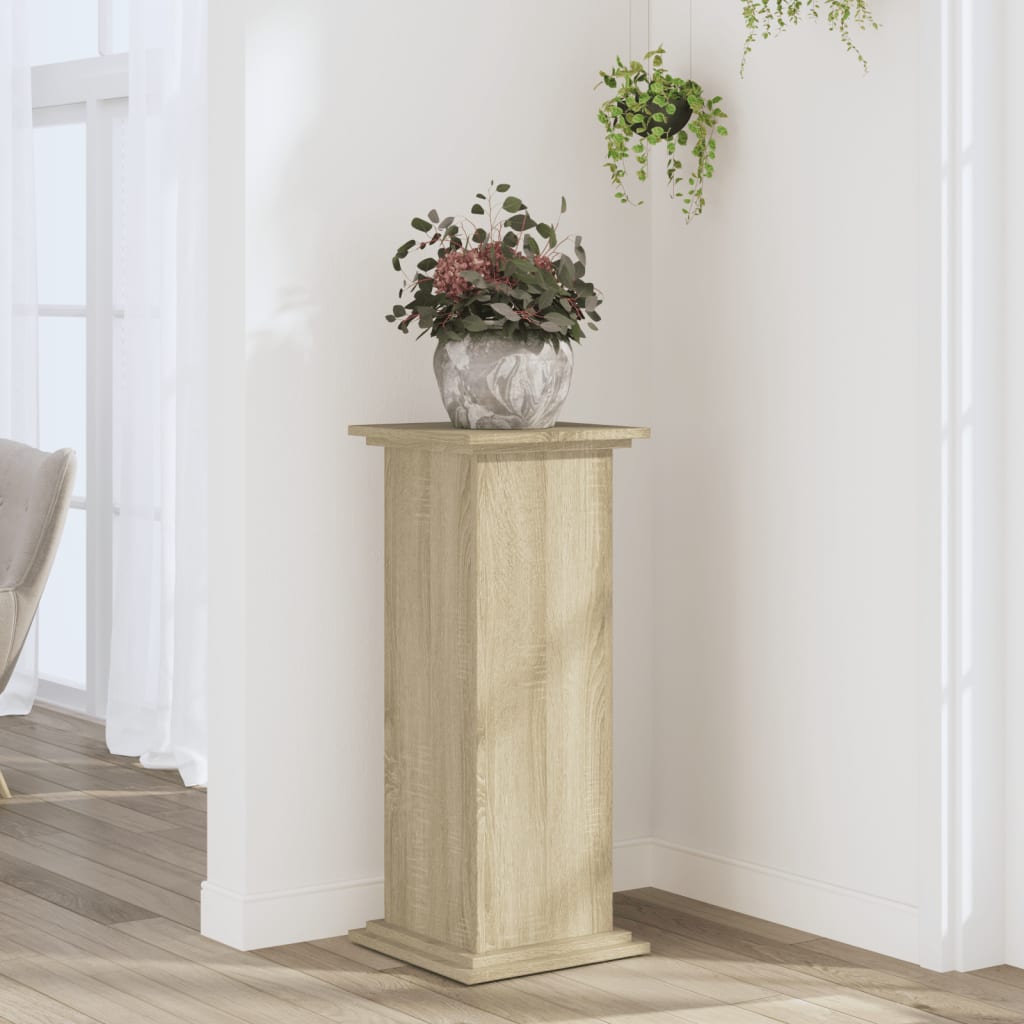 Plant Stand Sonoma Oak 33x33x80 cm Engineered Wood