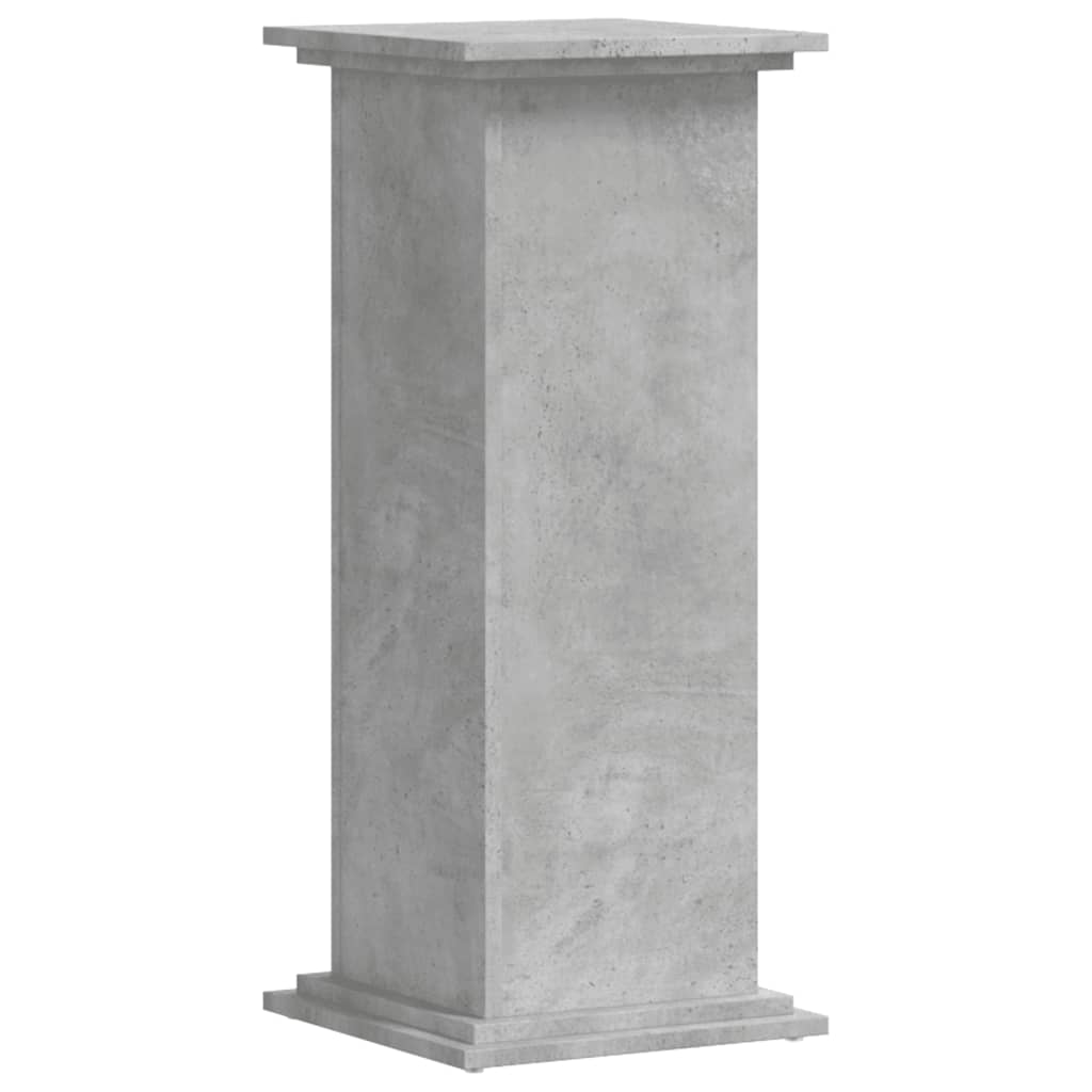 Plant Stand Concrete Grey 33x33x80 cm Engineered Wood