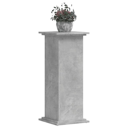 Plant Stand Concrete Grey 33x33x80 cm Engineered Wood