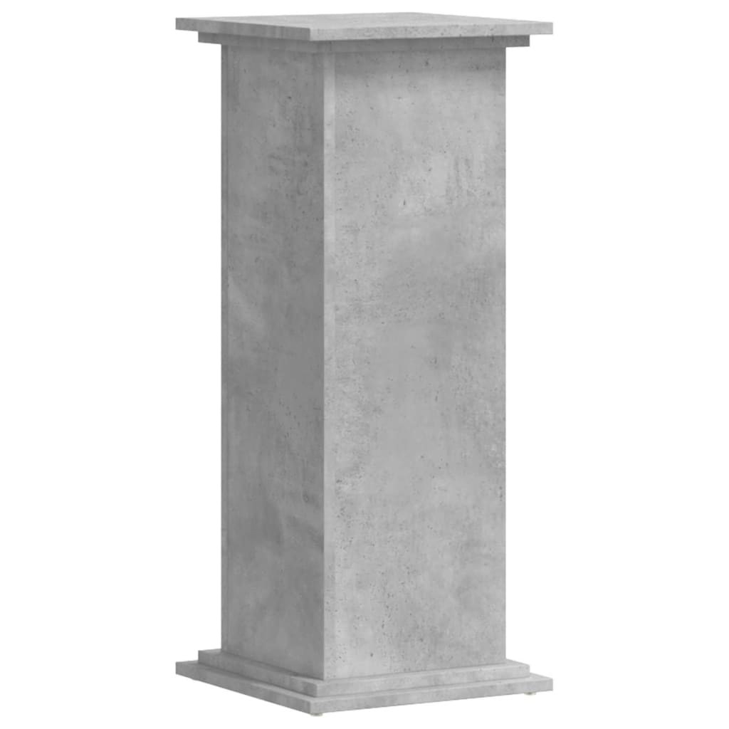 Plant Stand Concrete Grey 33x33x80 cm Engineered Wood