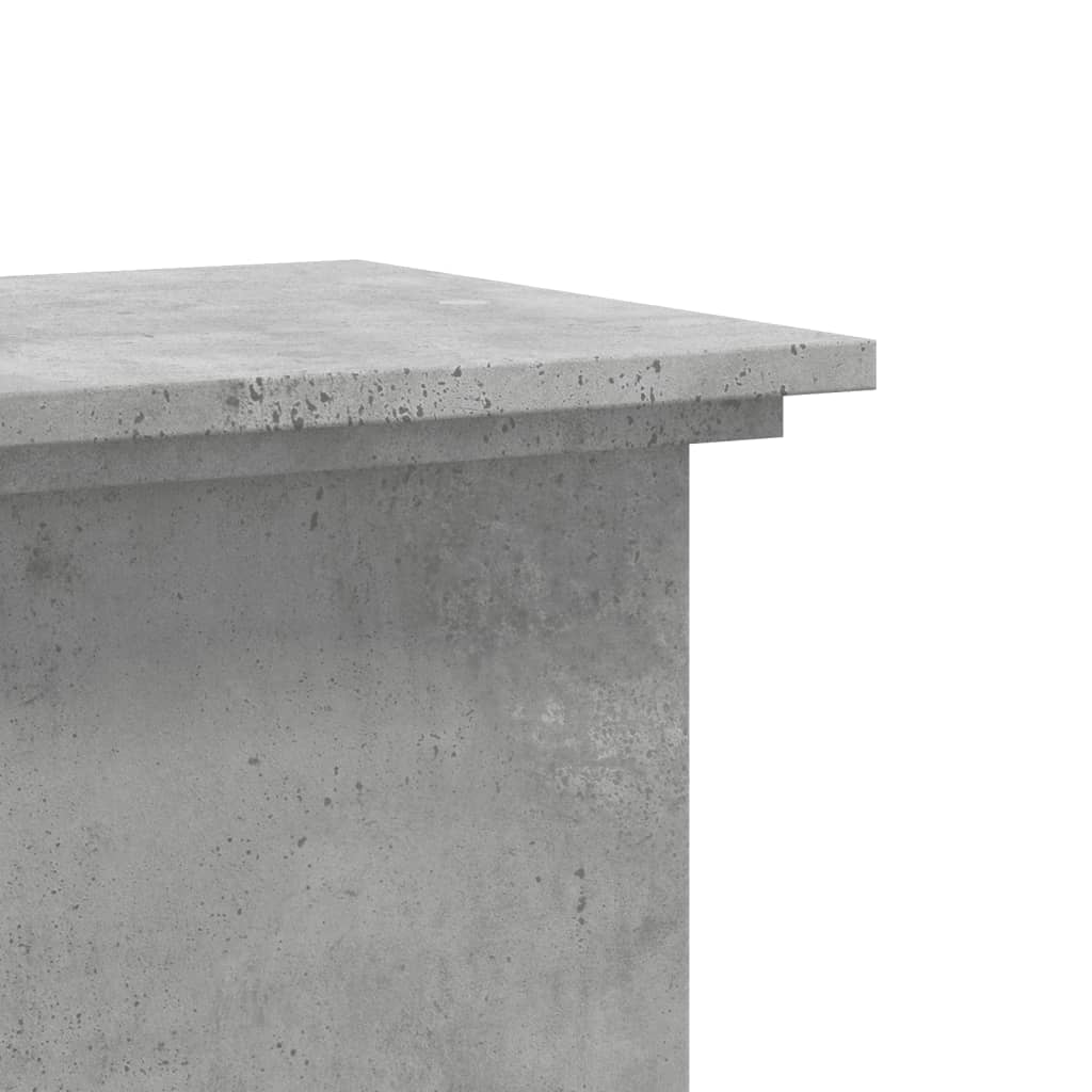 Plant Stand Concrete Grey 33x33x80 cm Engineered Wood