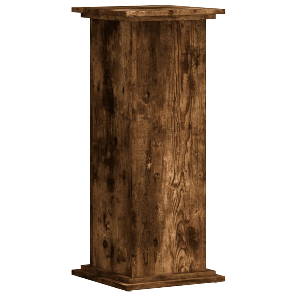 Plant Stand Smoked Oak 33x33x80 cm Engineered Wood