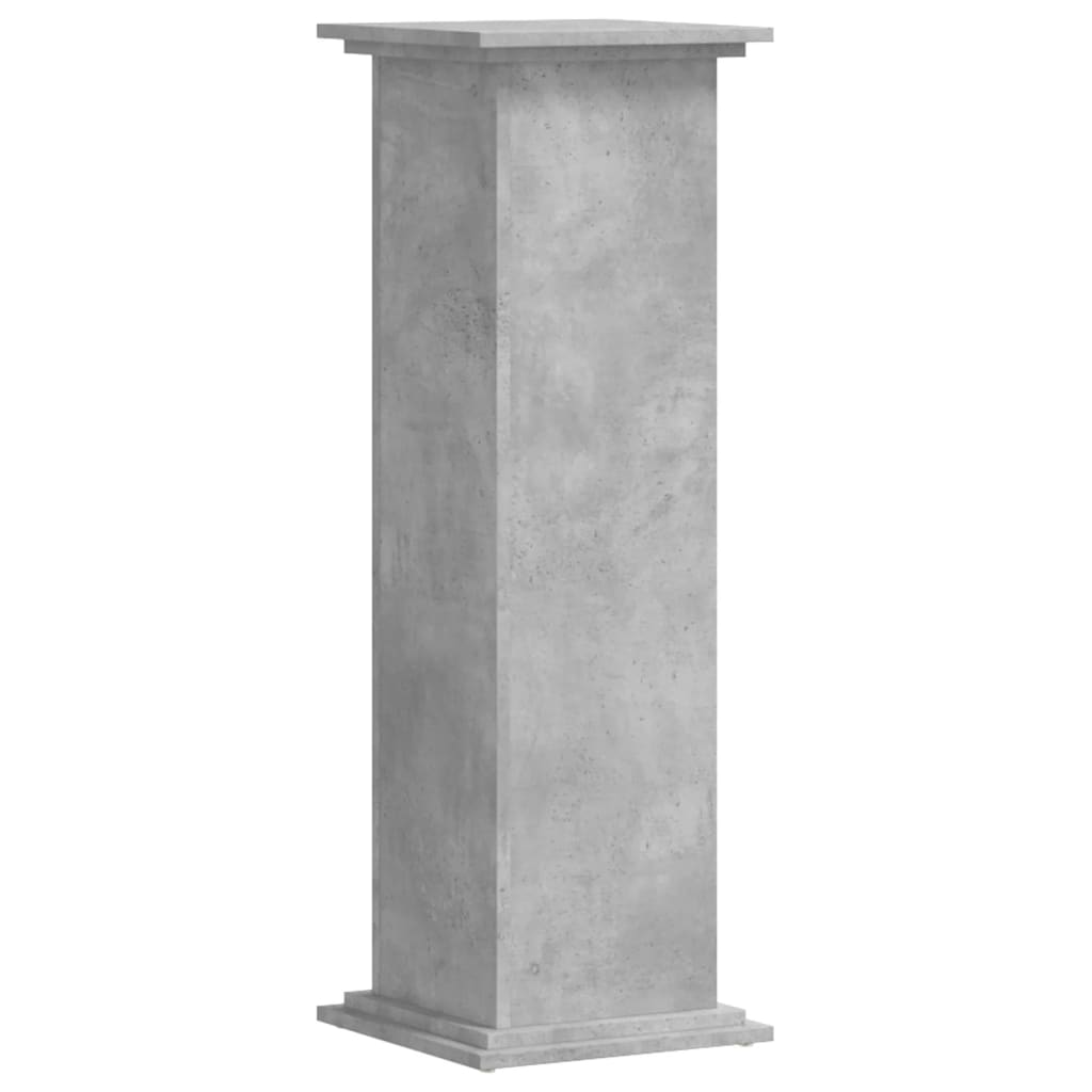 Plant Stand Concrete Grey 33x33x100 cm Engineered Wood