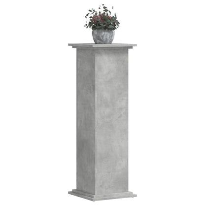 Plant Stand Concrete Grey 33x33x100 cm Engineered Wood