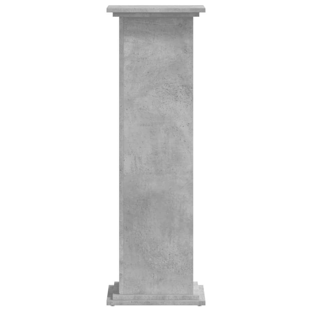 Plant Stand Concrete Grey 33x33x100 cm Engineered Wood