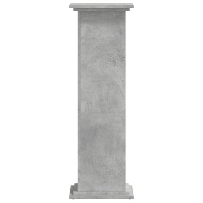 Plant Stand Concrete Grey 33x33x100 cm Engineered Wood