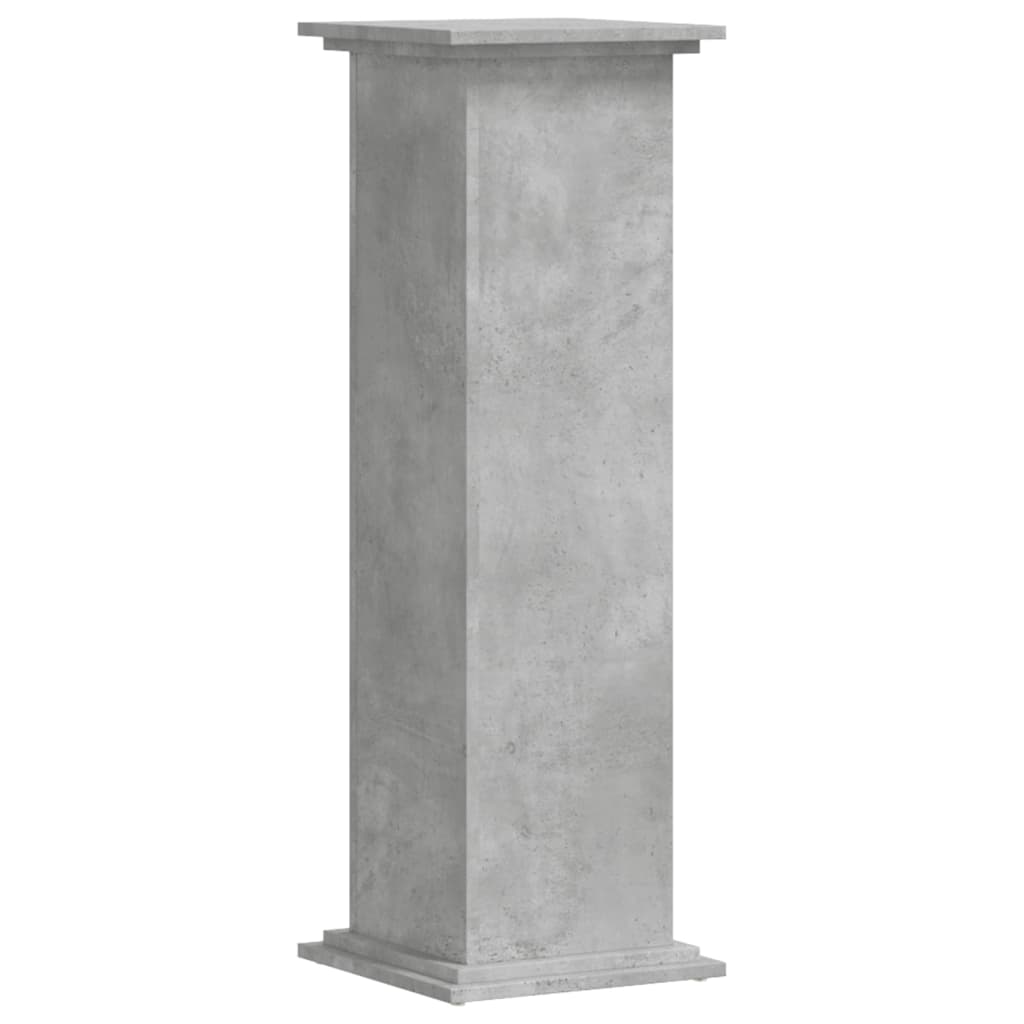 Plant Stand Concrete Grey 33x33x100 cm Engineered Wood