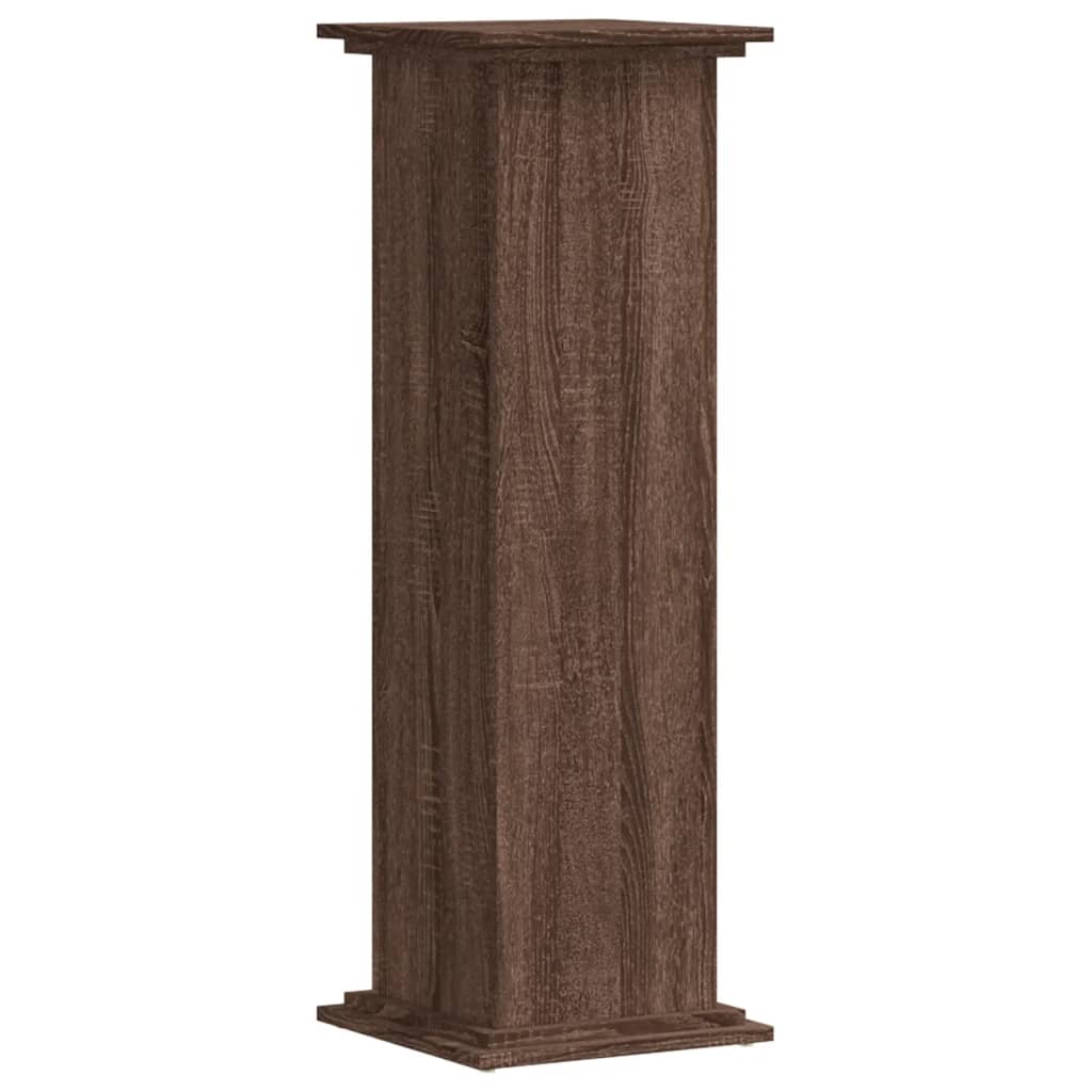 Plant Stand Brown Oak 33x33x100 cm Engineered Wood