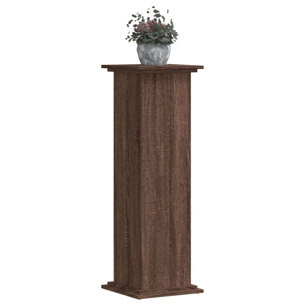 Plant Stand Brown Oak 33x33x100 cm Engineered Wood