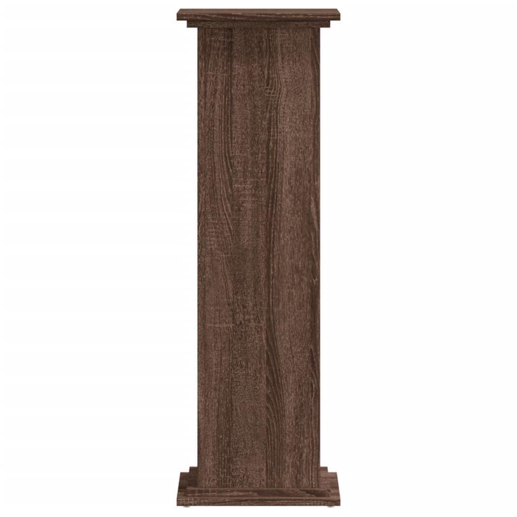 Plant Stand Brown Oak 33x33x100 cm Engineered Wood