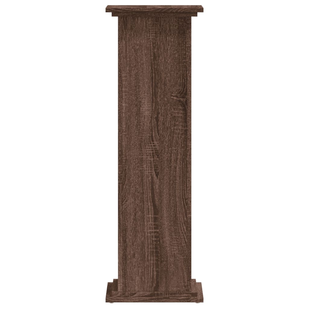 Plant Stand Brown Oak 33x33x100 cm Engineered Wood