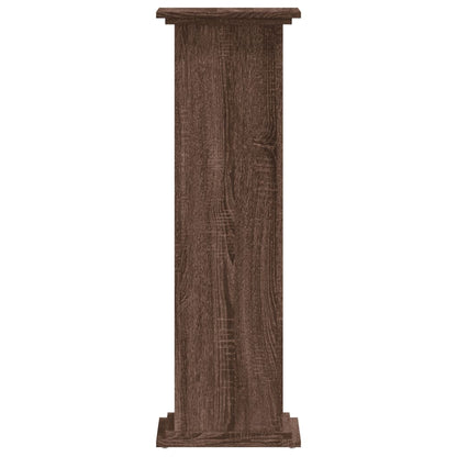 Plant Stand Brown Oak 33x33x100 cm Engineered Wood