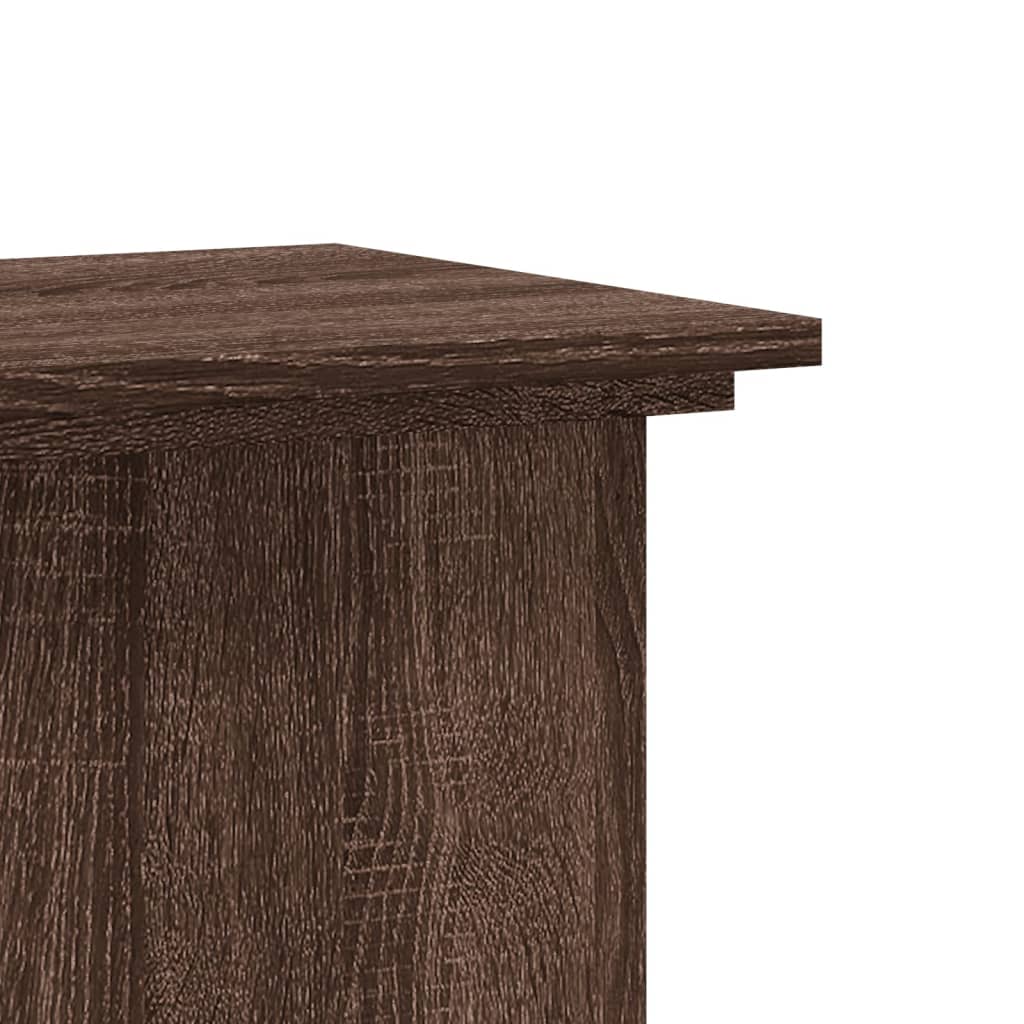 Plant Stand Brown Oak 33x33x100 cm Engineered Wood