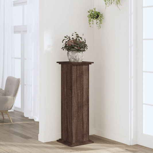 Plant Stand Brown Oak 33x33x100 cm Engineered Wood