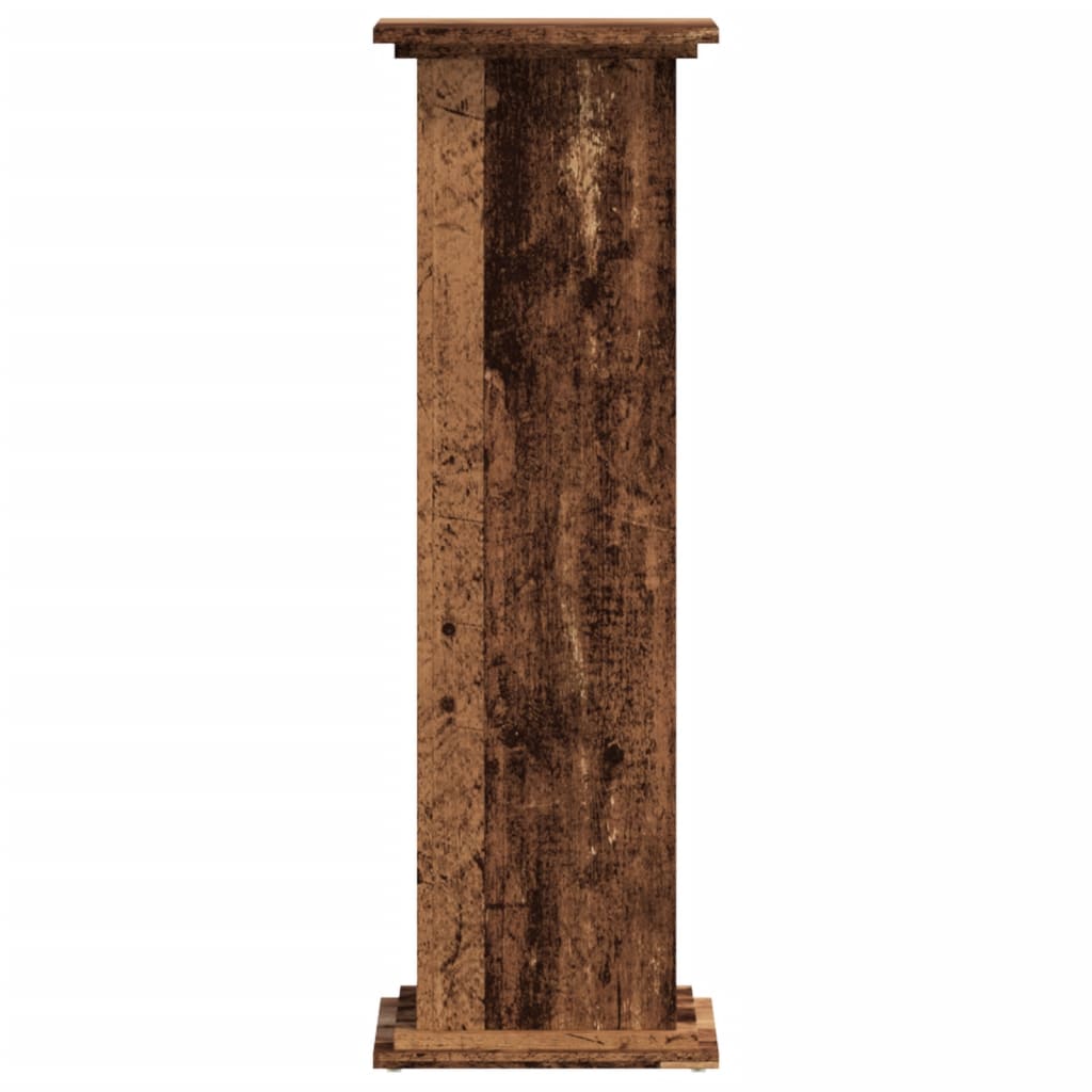 Plant Stand Old Wood 33x33x100 cm Engineered Wood