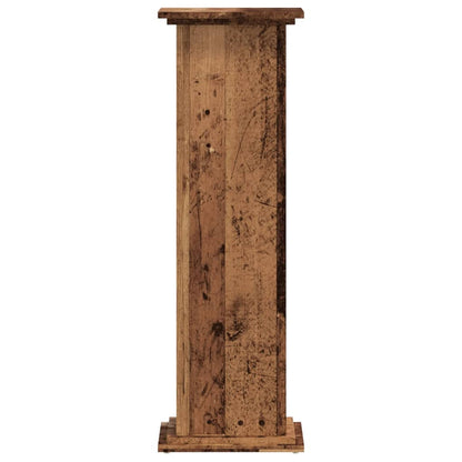 Plant Stand Old Wood 33x33x100 cm Engineered Wood