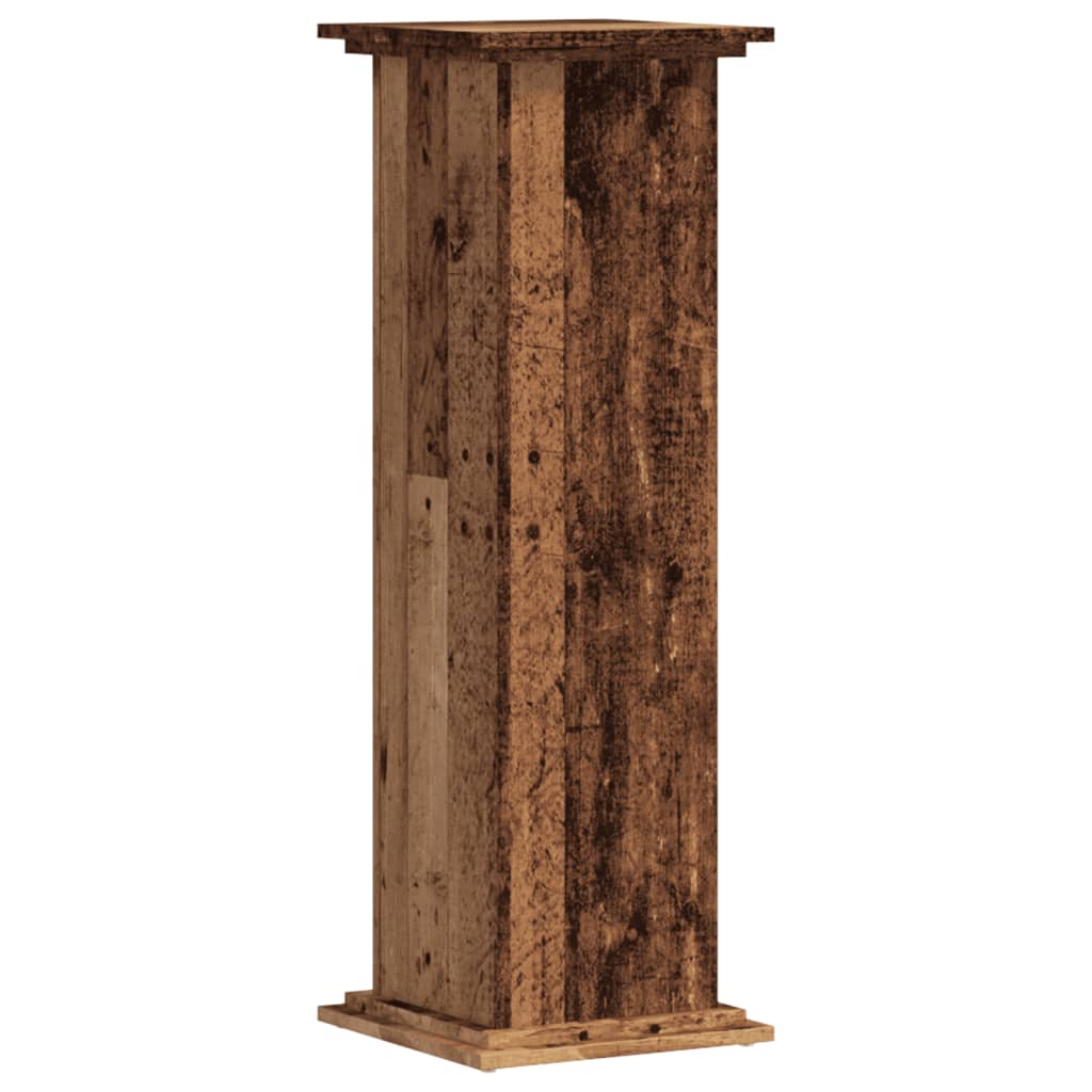 Plant Stand Old Wood 33x33x100 cm Engineered Wood