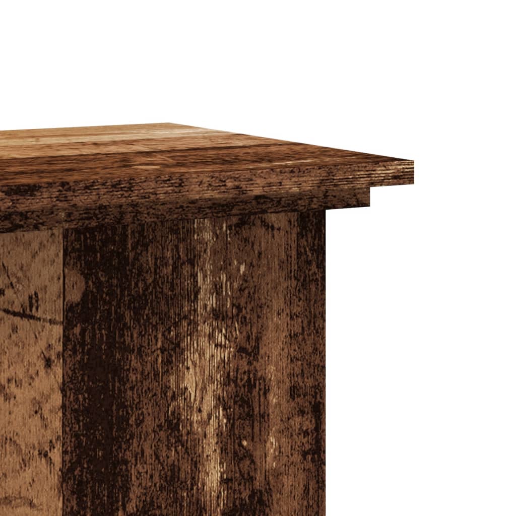 Plant Stand Old Wood 33x33x100 cm Engineered Wood