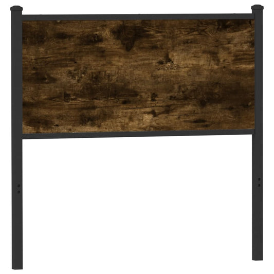 Headboard Smoked Oak 75 cm Engineered Wood and Steel