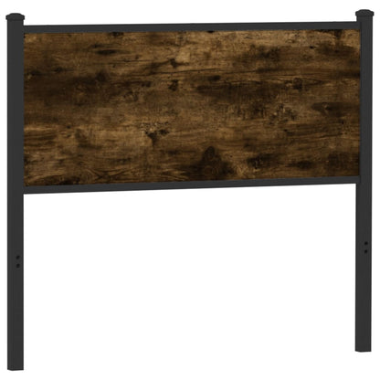 Headboard Smoked Oak 100 cm Engineered Wood and Steel