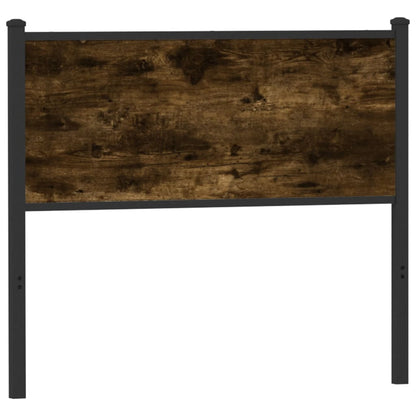 Headboard Smoked Oak 107 cm Engineered Wood and Steel